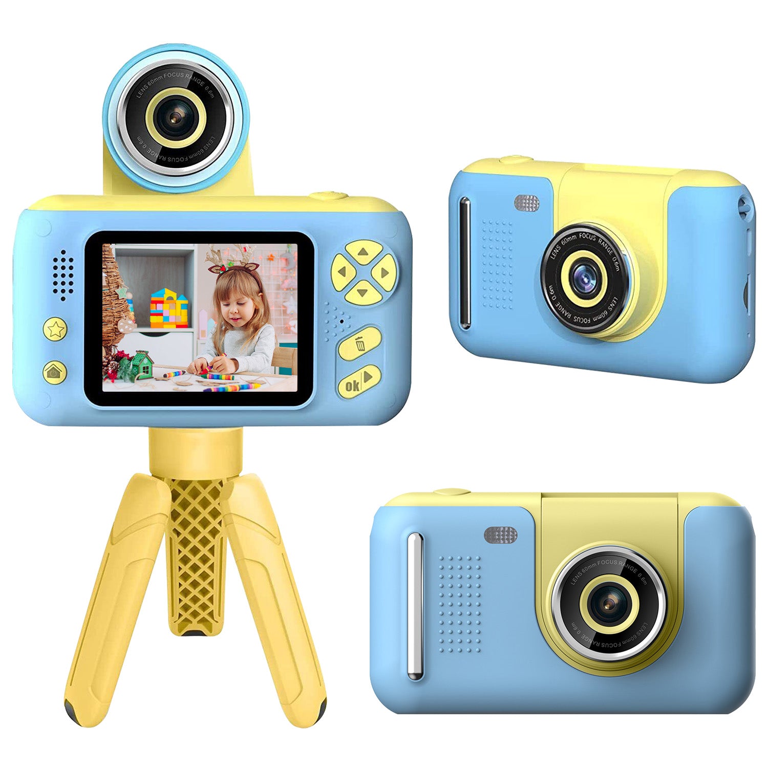 Caméra numérique 1Pc Kids avec objectif Flip Enfants Vidéo Caméscope Jouet de Noël Gif