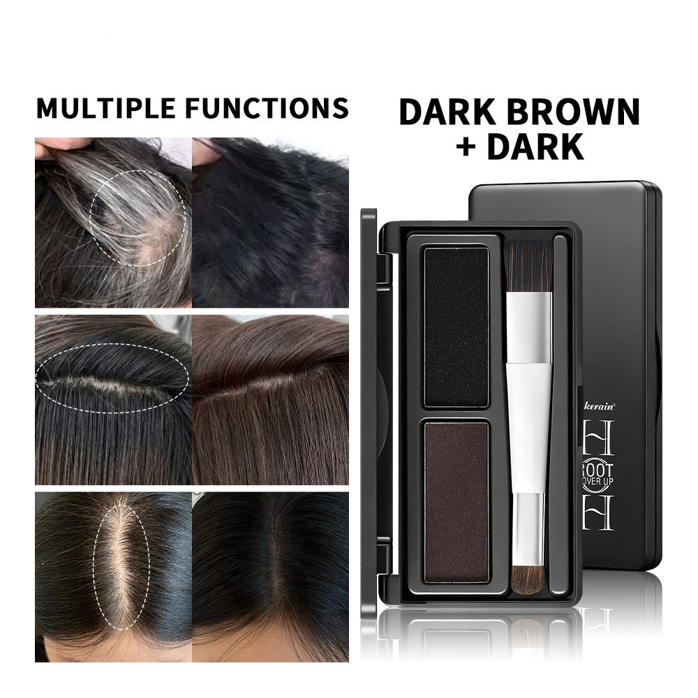 Palette de Contour de Cheveux Poudre de Coiffure Double Couleur Poudre de Contour