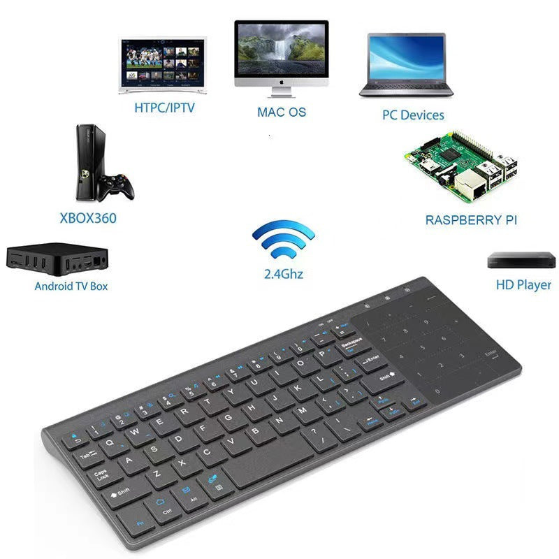 Mini 2 4guste Bluetooth sans fil avec Touch Pad Digital Keyboard Mouse Lightweight Applicab
