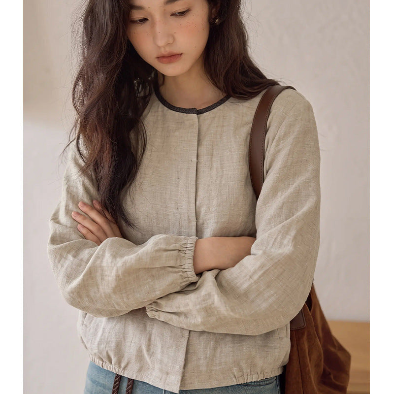 Veste polyvalente courte casual femmes pour le printemps et l'automne