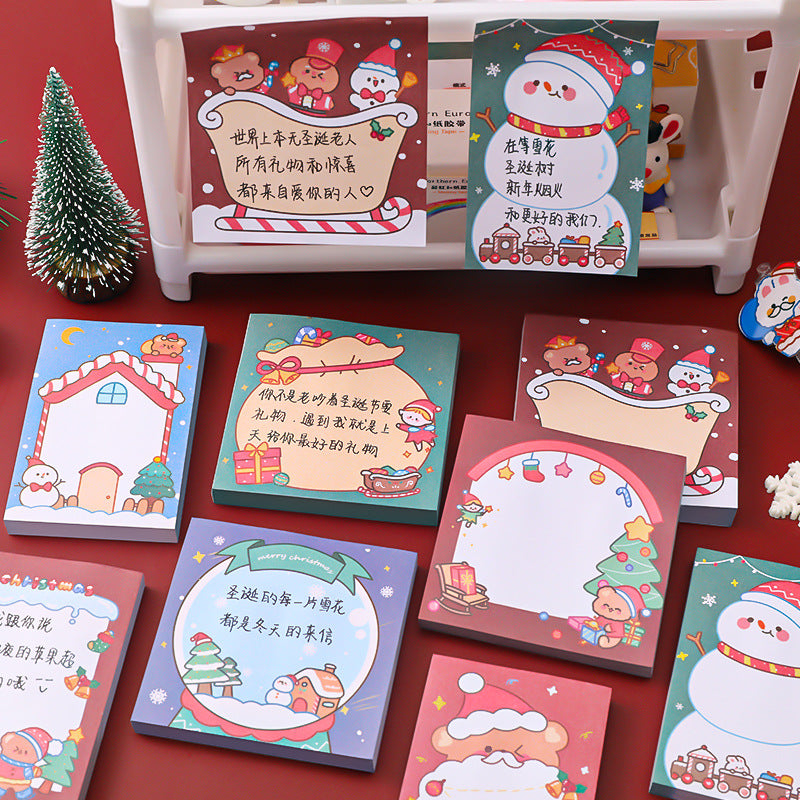 Caricature Noël Sticky Notes Étudiant Papeterie