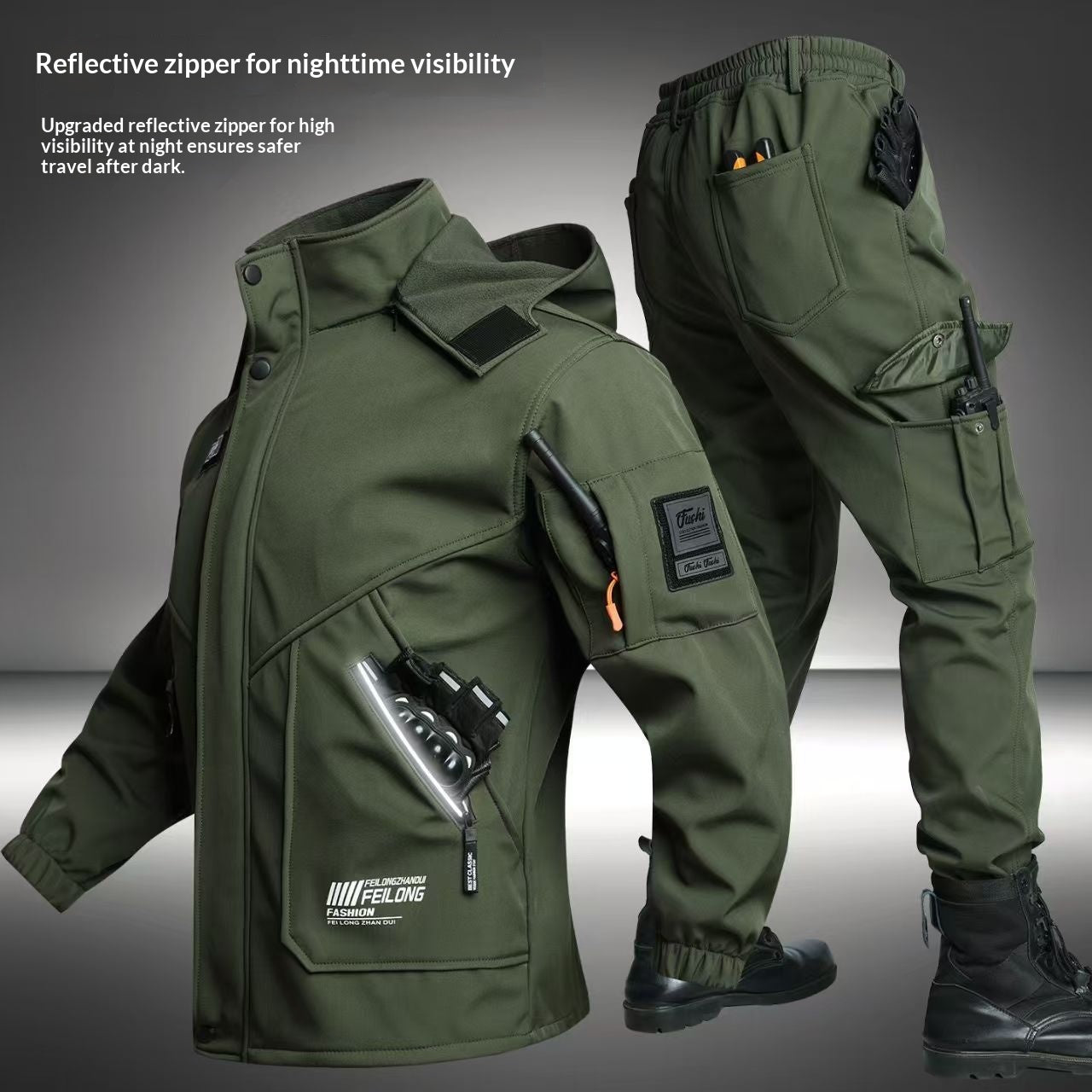Hommes Sports de plein air Tactique polaire épais coupe-vent