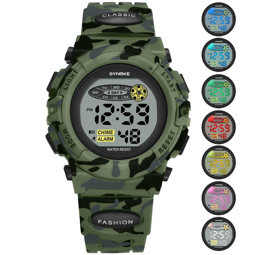 Montre électronique lumineuse colorée pour les enfants Et les étudiants