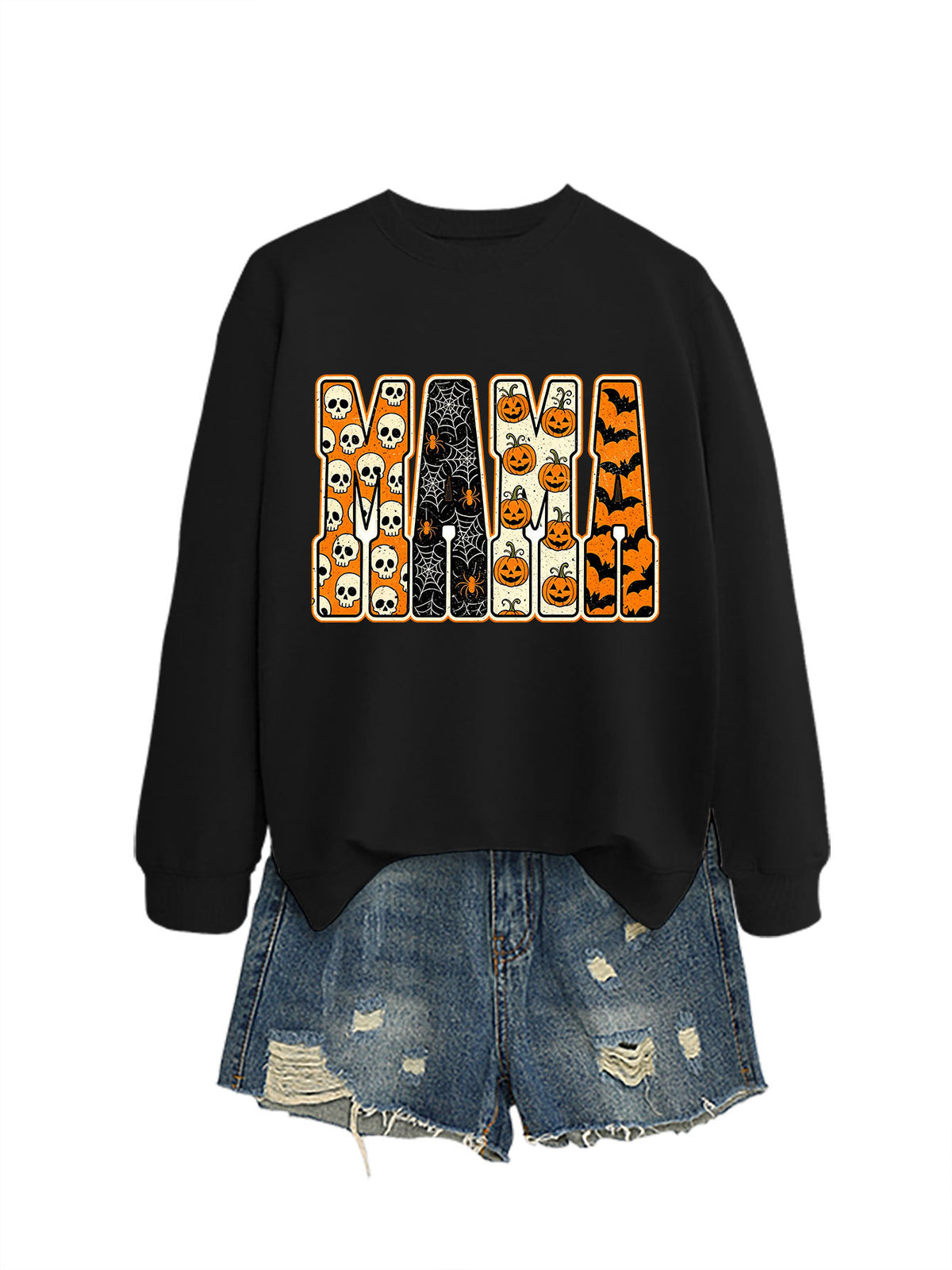 Hoodie d'Halloween pour femmes avec araignée de crâne et Jack-o-lantern Designs