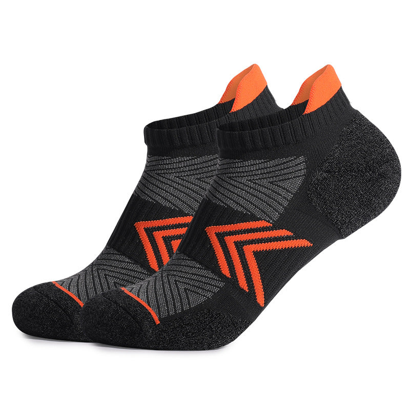 Chaussettes de course en coton peigné non glissantes qui emportent la sueur et gardent les pieds respirables