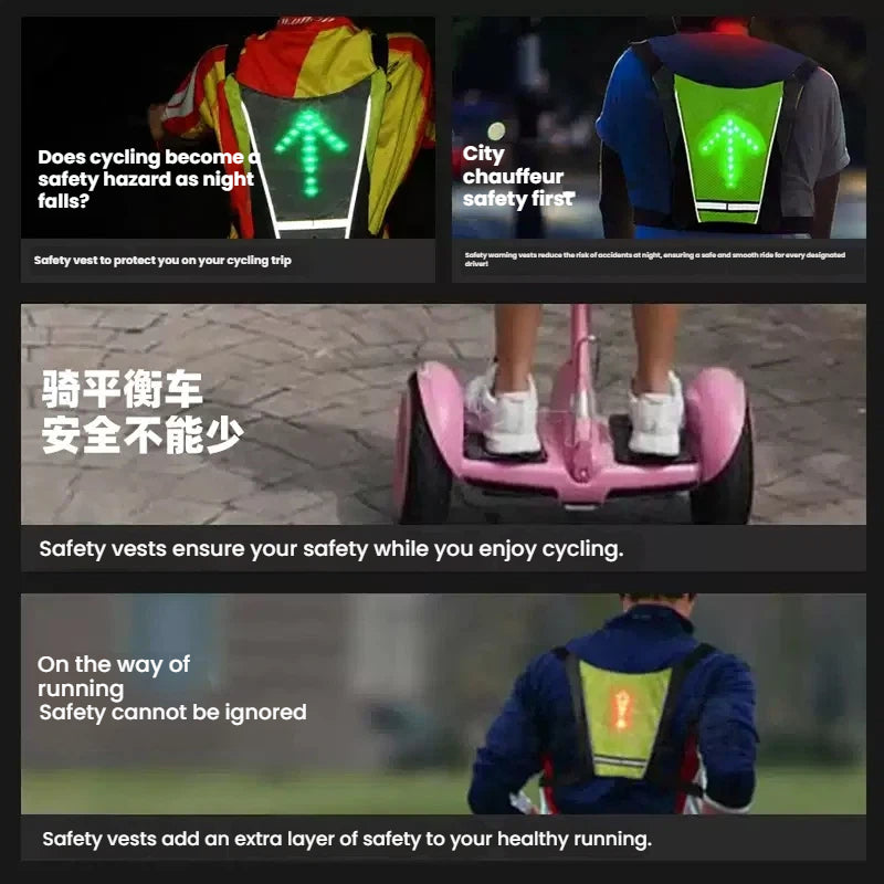 Vestes de sport LED pour la course en plein air et le cyclisme
