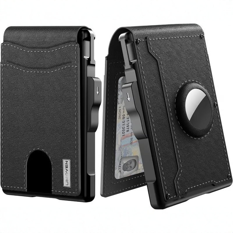 Porte-cartes pour hommes Portefeuille Cartouche en fibre de carbone de grande capacité