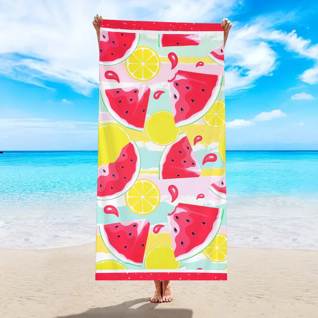 Serviette de bain de plage Microfibre à séchage rapide Velvet double face