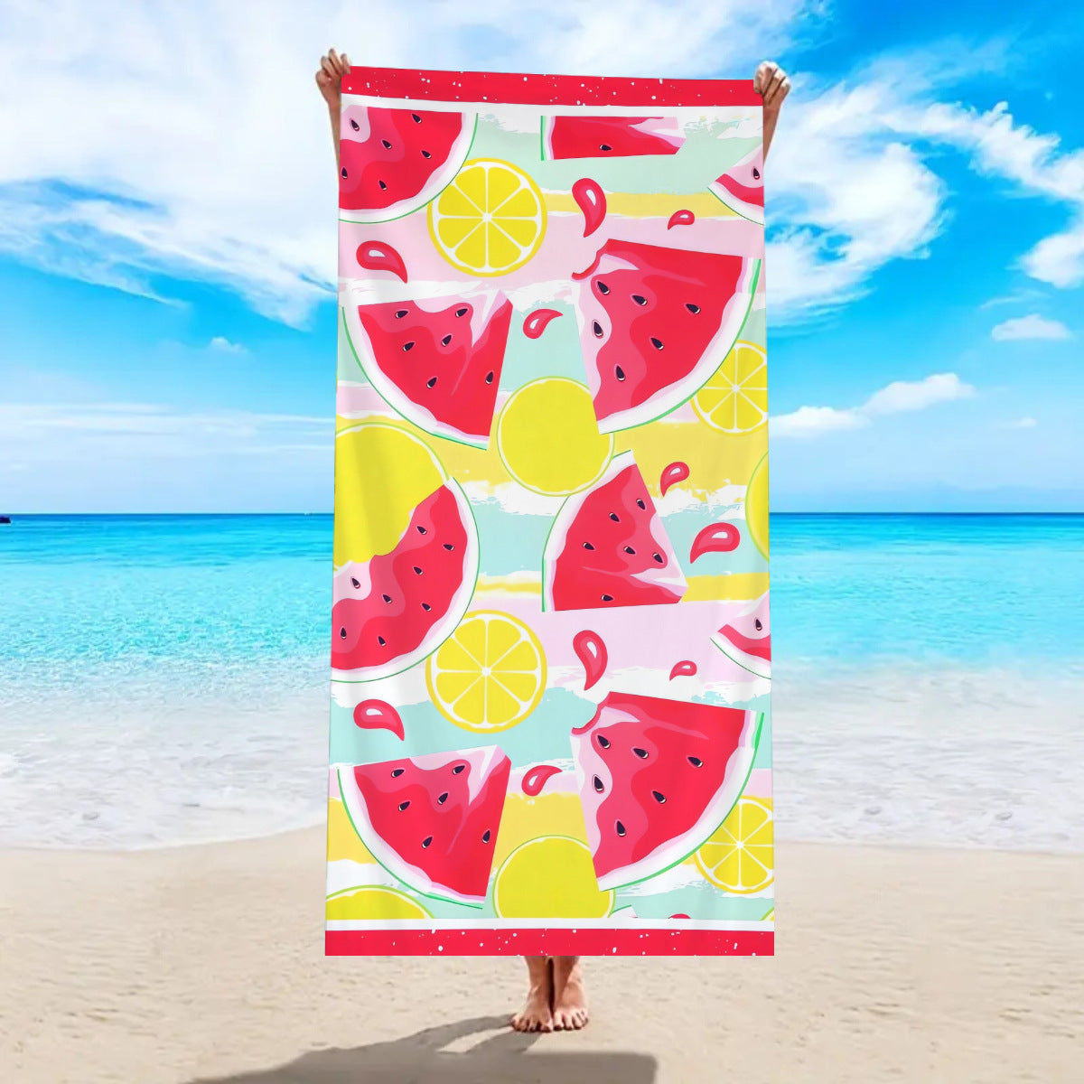 Serviette de bain de plage Microfibre à séchage rapide Velvet double face
