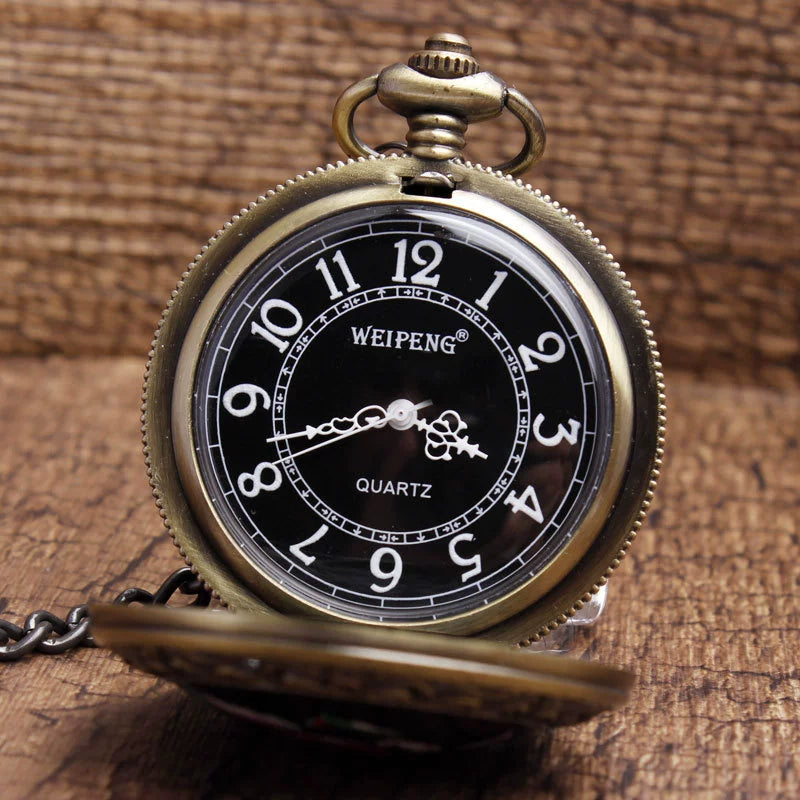 Classical Retro Plus-taille Skull Montre de poche en céramique