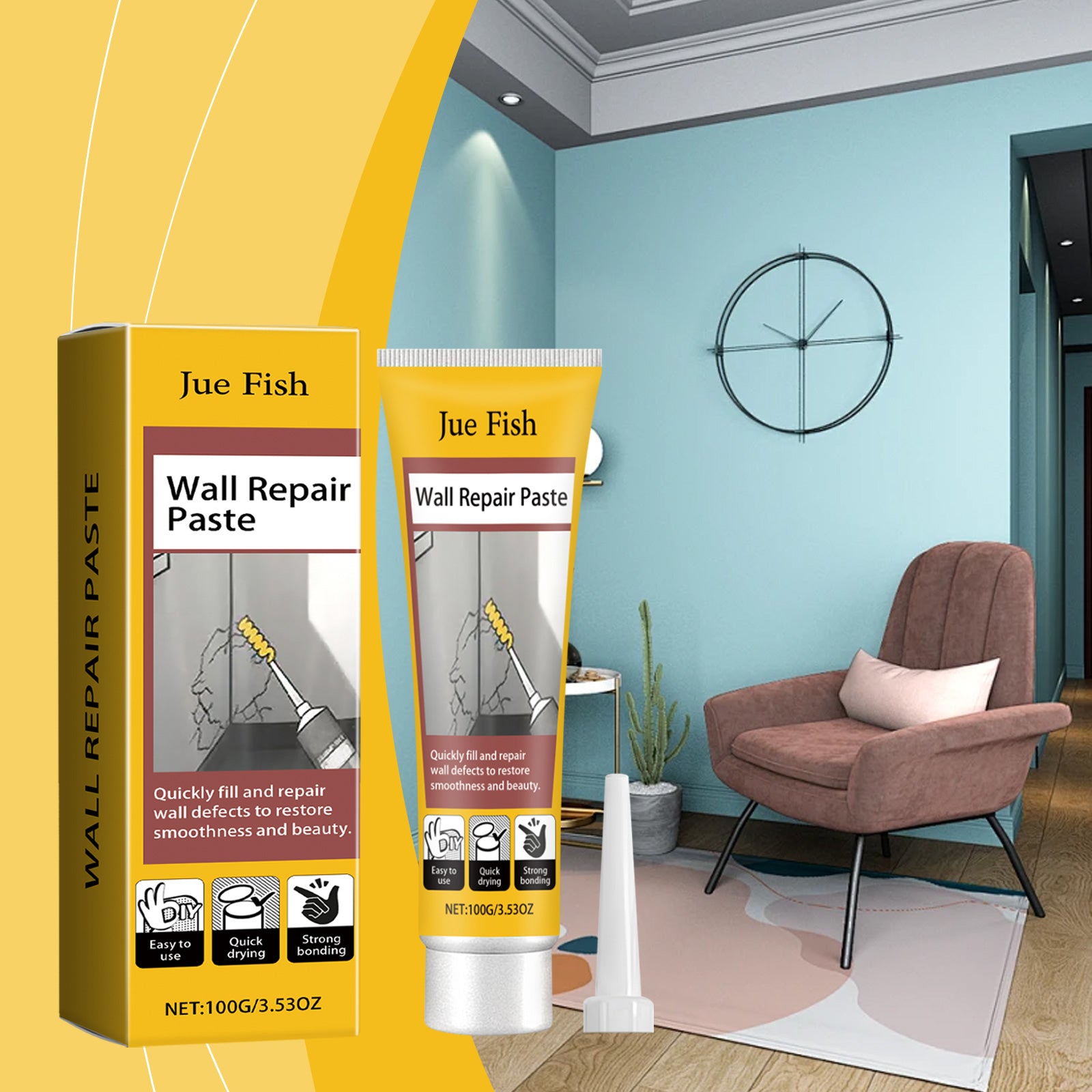 Pâte de réparation de fissures murales 1 0 0g1box