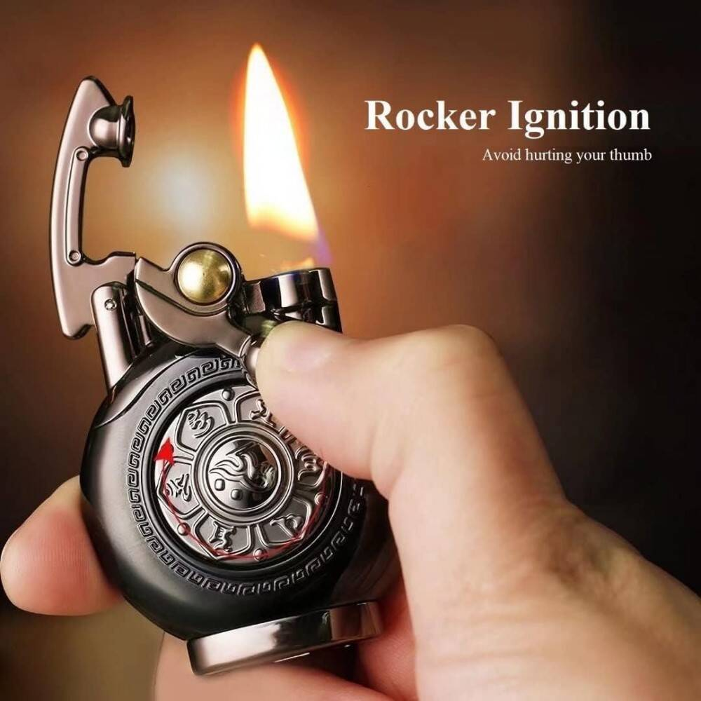 Vintage Lighter Rocker Arm Ignition Lighter Compact Windproof Lighter