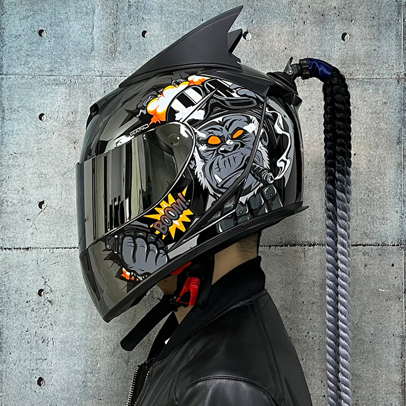 Casques de moto en cuir de couple