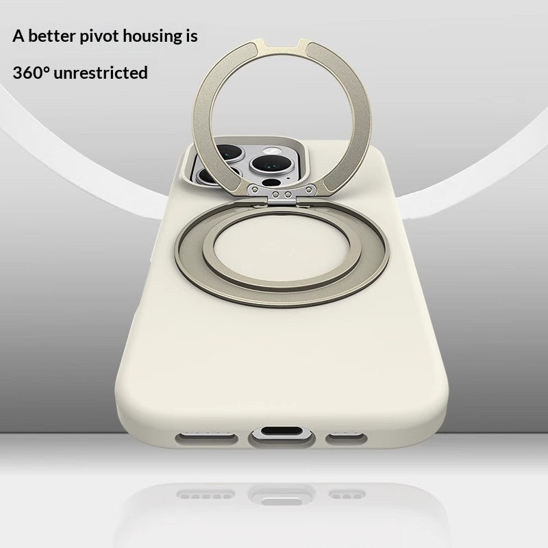 Boîtier de téléphone rotatif magnétique en silicone liquide