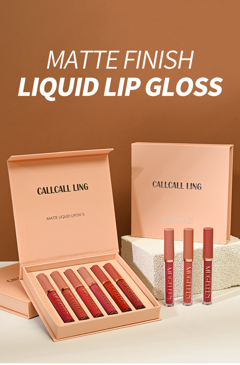 APPELEZ LING Transfer-Proof Velvet Matte Liquid Lipstick Set - 6 Piece Set