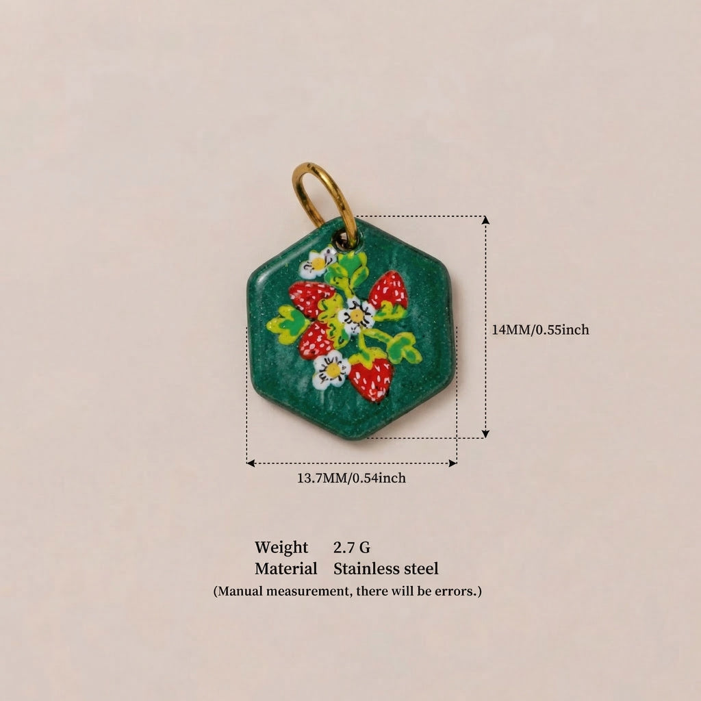 Accessoire pendentif à imprimé floral