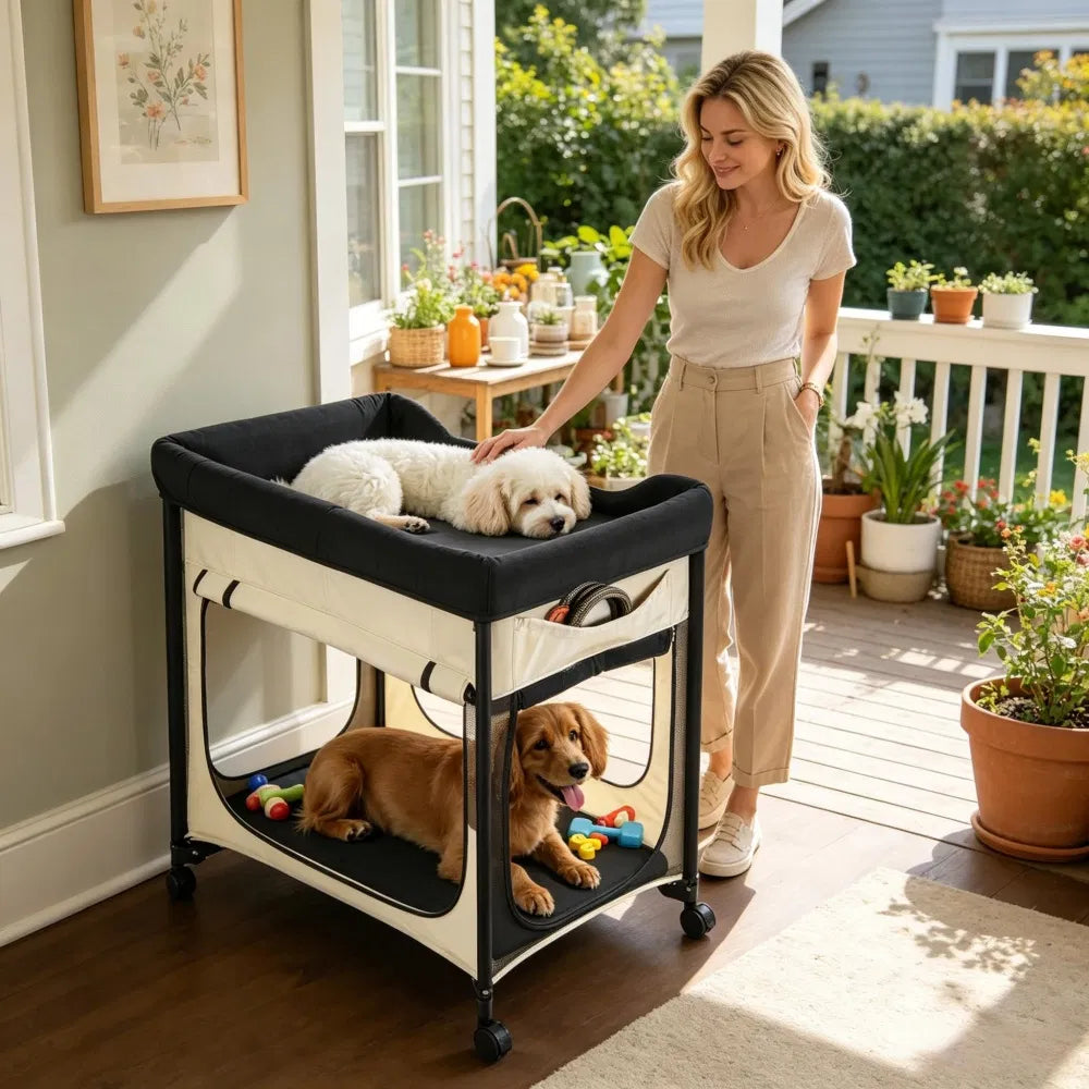 Lit de chien élevé avec étanche Oxford pour placard