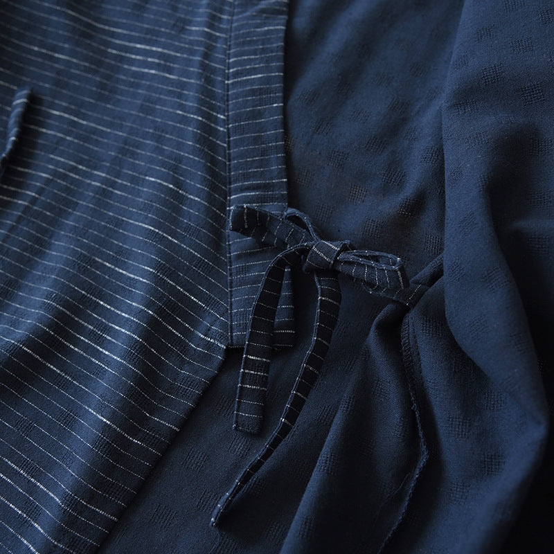 Pyjama pour hommes Kimono Printemps et coton d'été Peignoir Plus Taille Pyjama Cotton pour hommes