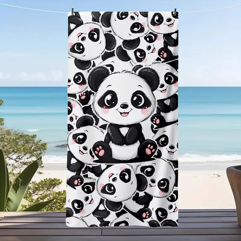 Serviette de plage en microfibre impression créative