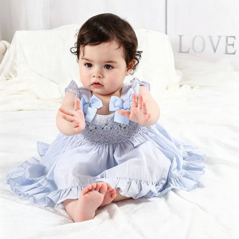 Girls' Summer Doll-style Top and Shorts Three-Piece Set