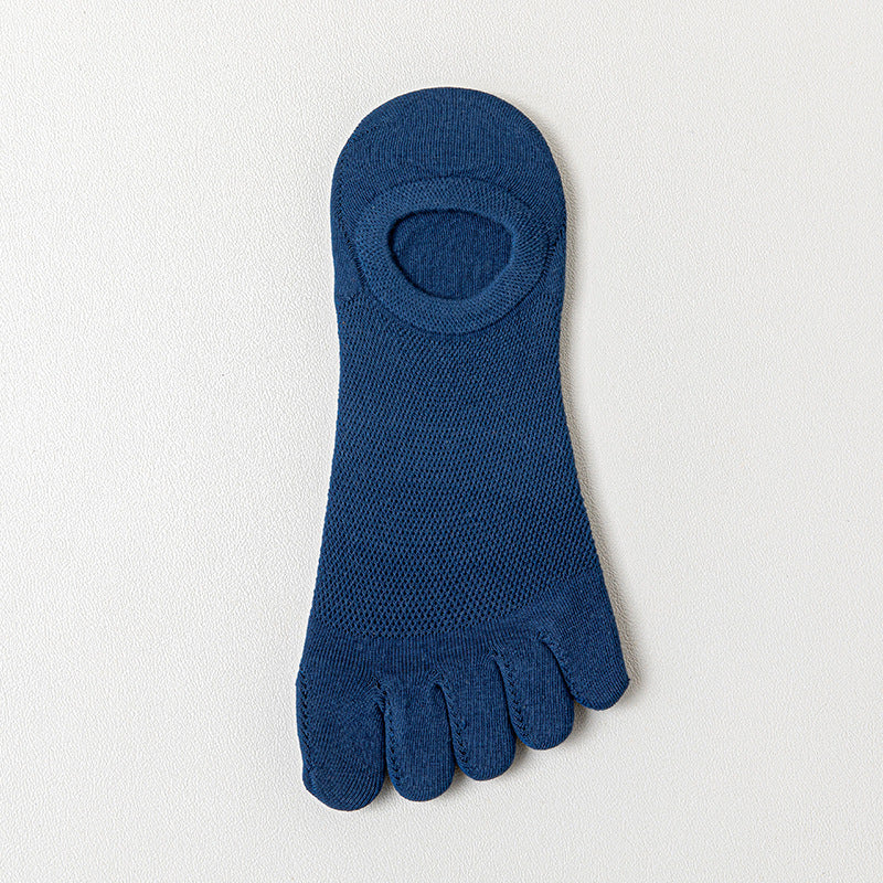 Men's mince Mesh Respirant Cinq doigts Chaussettes invisibles