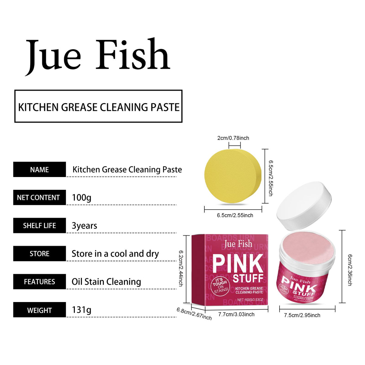 JUE FISH Kit de pâtisserie de cuisine de nettoyage