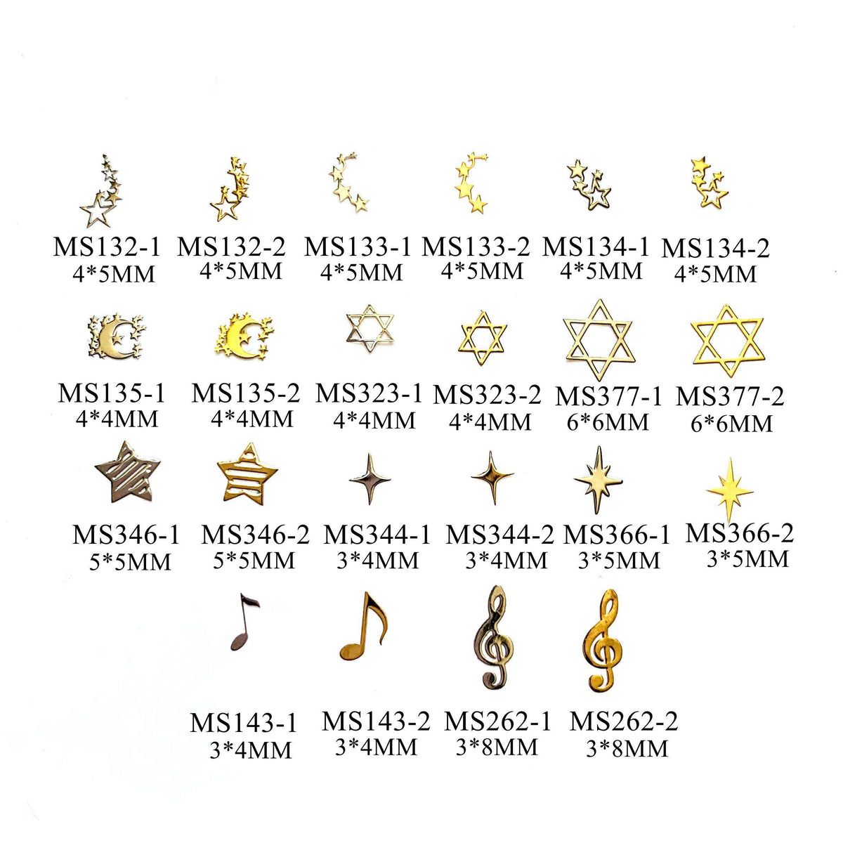 Flakes en métal d'art d'étoile d'or et d'argent