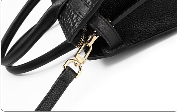 Sac de corps en cuir de vache casual pour femmes