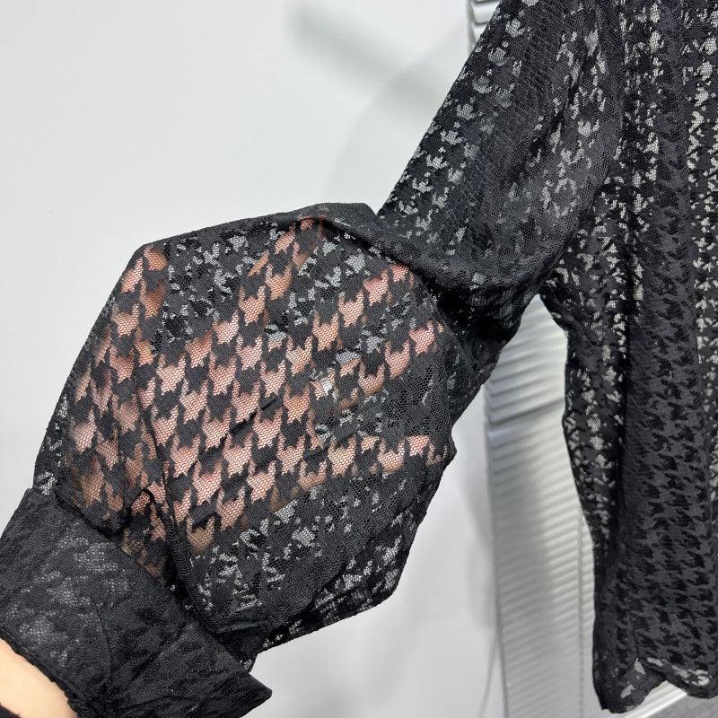 Trendy Dark Style Mesh Shirt for Men
