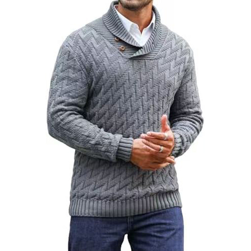 Sweater à la mode rond-col rond homme Slim-Fit