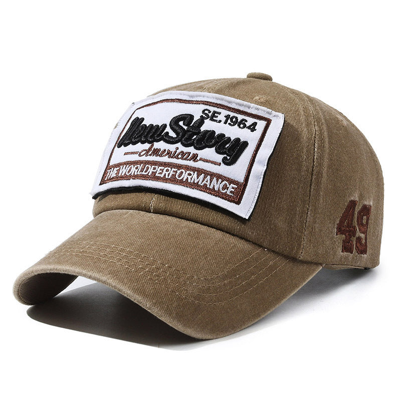 Letter-broidered Baseball Capversatile et facile à assortir