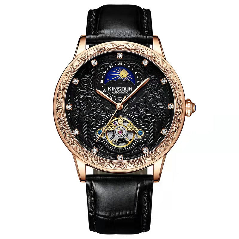 Tourbillon Montre mécanique haut de gamme hommes d'affaires