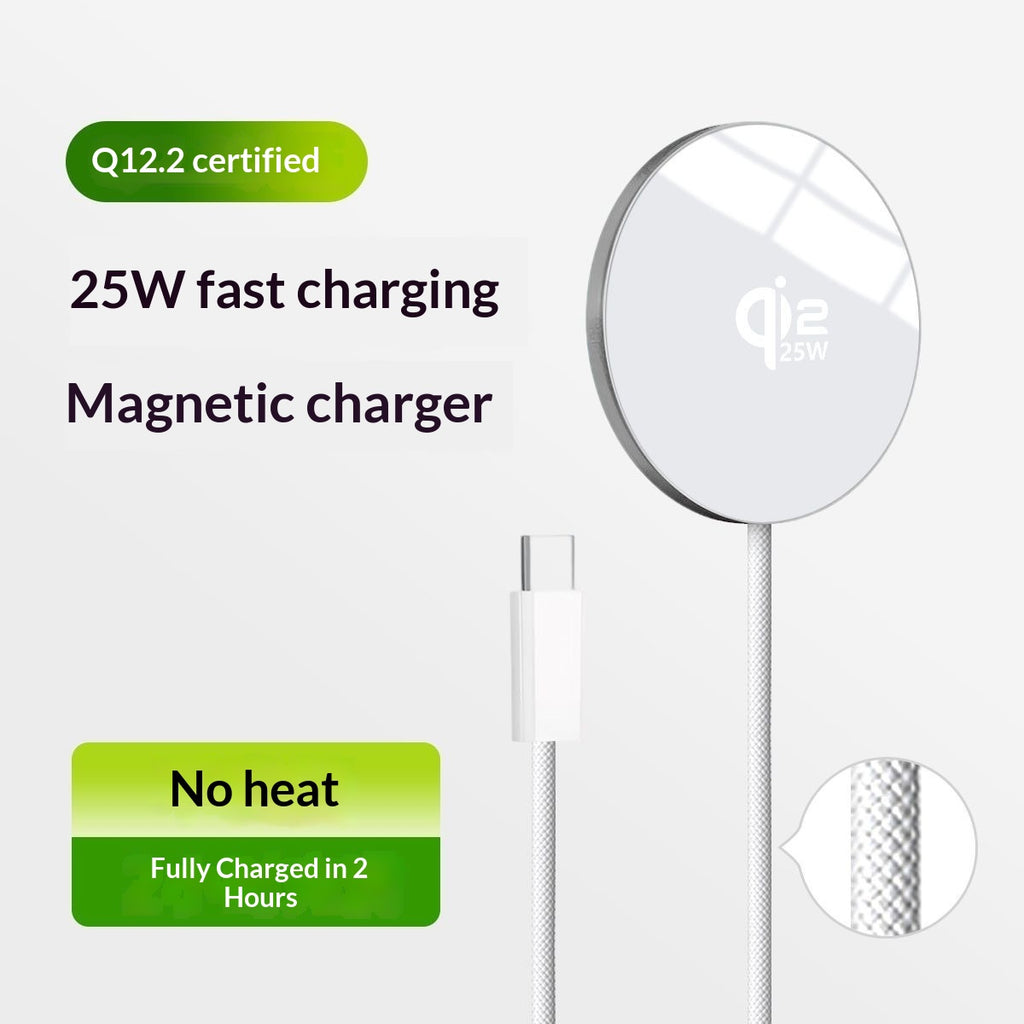Qi22 25W Chargeur sans fil magnétique Super-Fast Chargeur pour iPhone Ultra-Thin Aluminium Tout