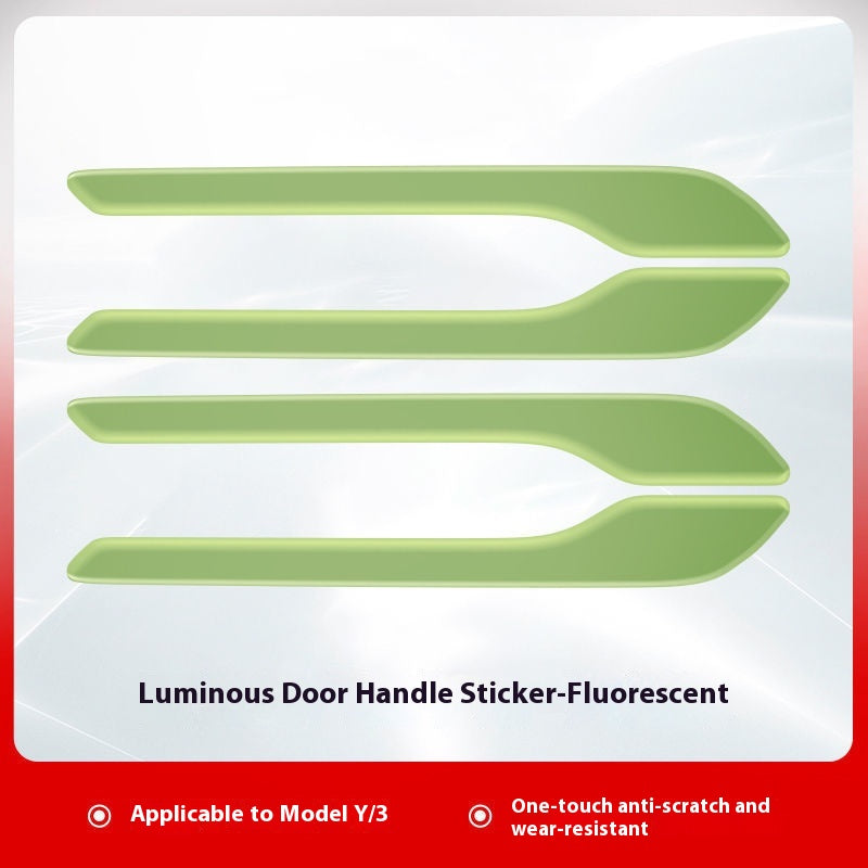 Poignée anti-rayure Patch Carbon Fiber Luminous Sticker Modification Ya Accessoires