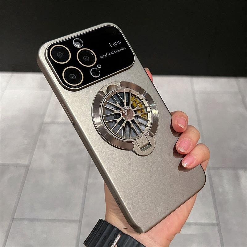 Bracket de décompression Gyro rotatif Grande fenêtre Gants Case téléphone