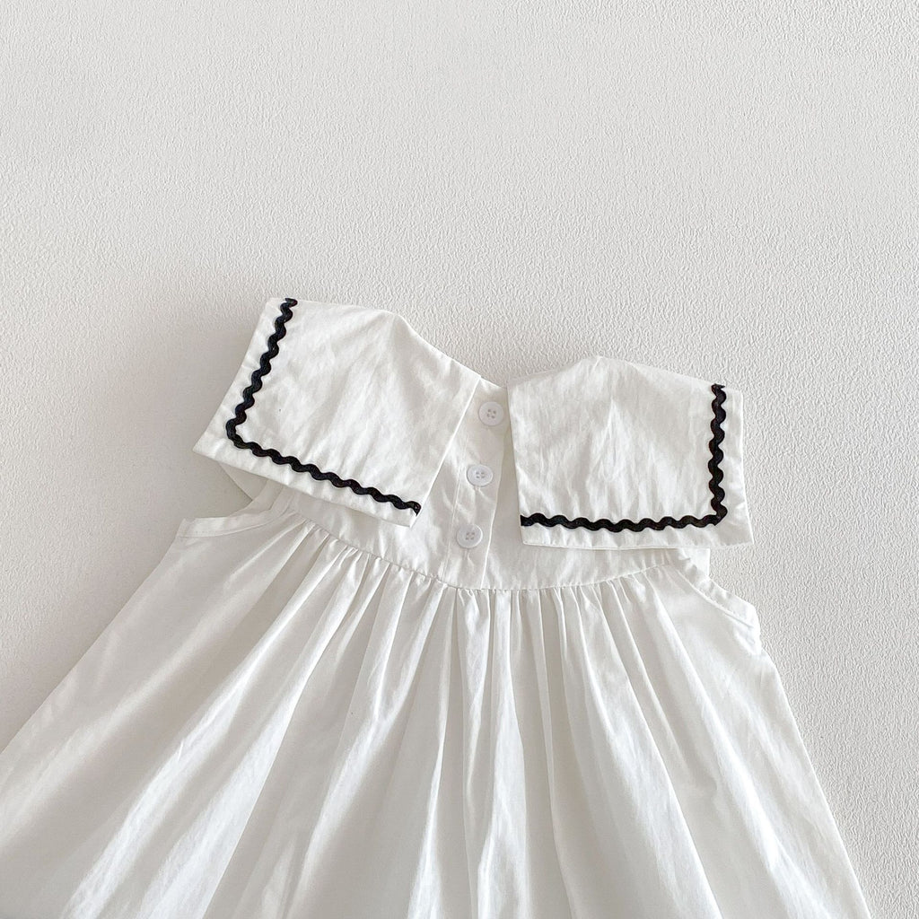 Robe d'école bleu marine mignon pour les petites filles