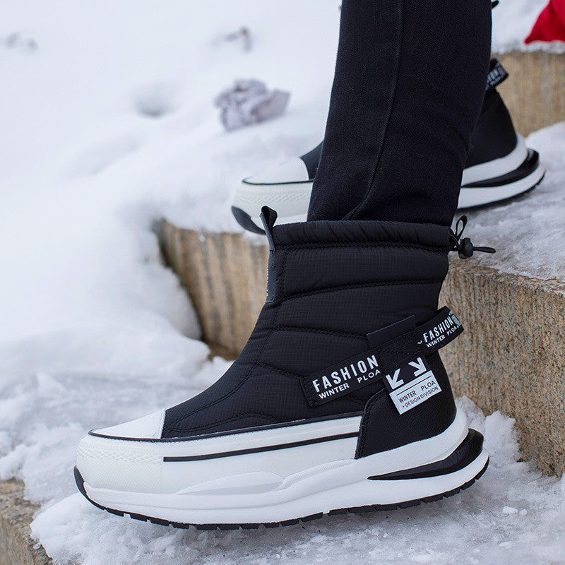 Doublure de laine d'hiver Waterproof Chaussures de coton Casual Hommes