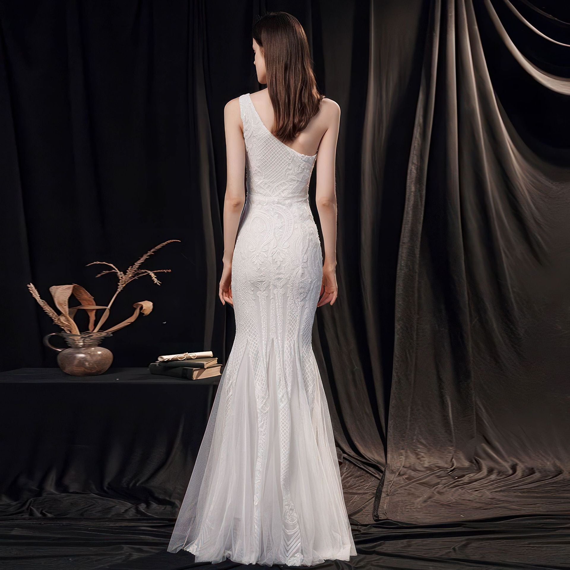 Femmes haut de gamme Lux Elegant Socialite Dîner Party Sexy Long Slimming Dres