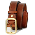 Ceinture vieillie en cuir de vache pleine fleur