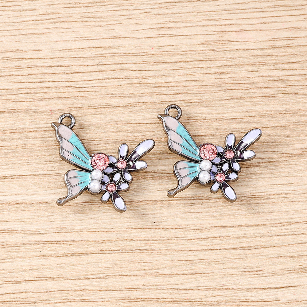 5 pièces par paquet Exquise Strass Flower Accessoires