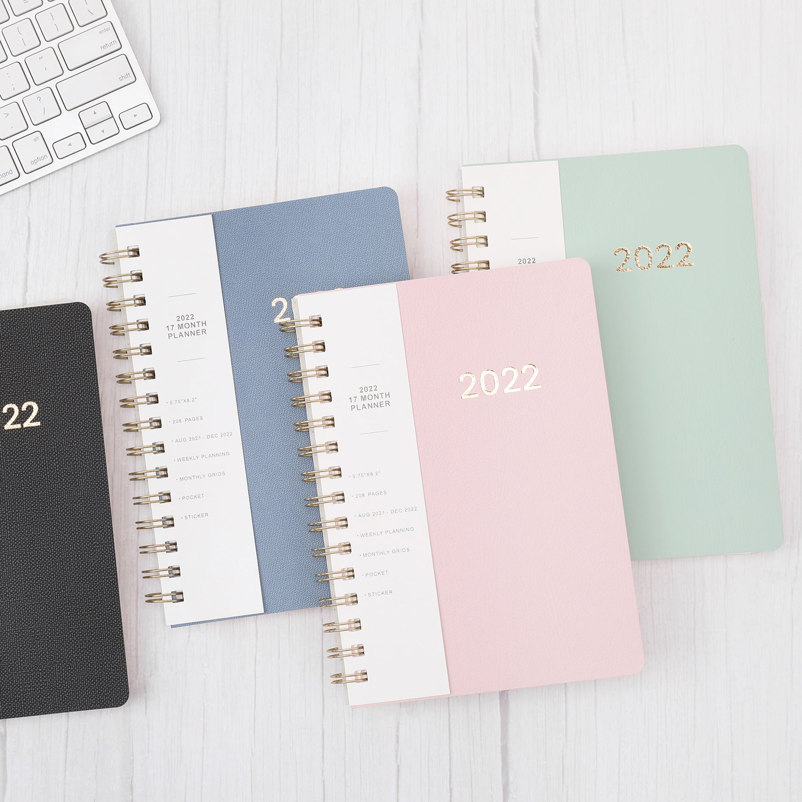Anglais complet 365 jours Coil Calendrier annuel Plan étudiant Cahier