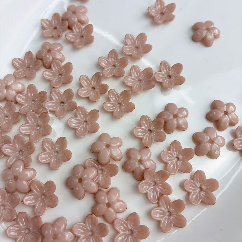 Perles de fleurs 5-Petal Acrylique