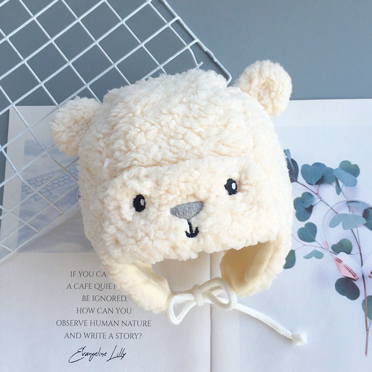 Casquette de bébé coréenne Mignon d'hiver pour l'alimentation