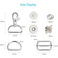 64-Piece Set d'accessoires de sac pour la couture: D-Rings