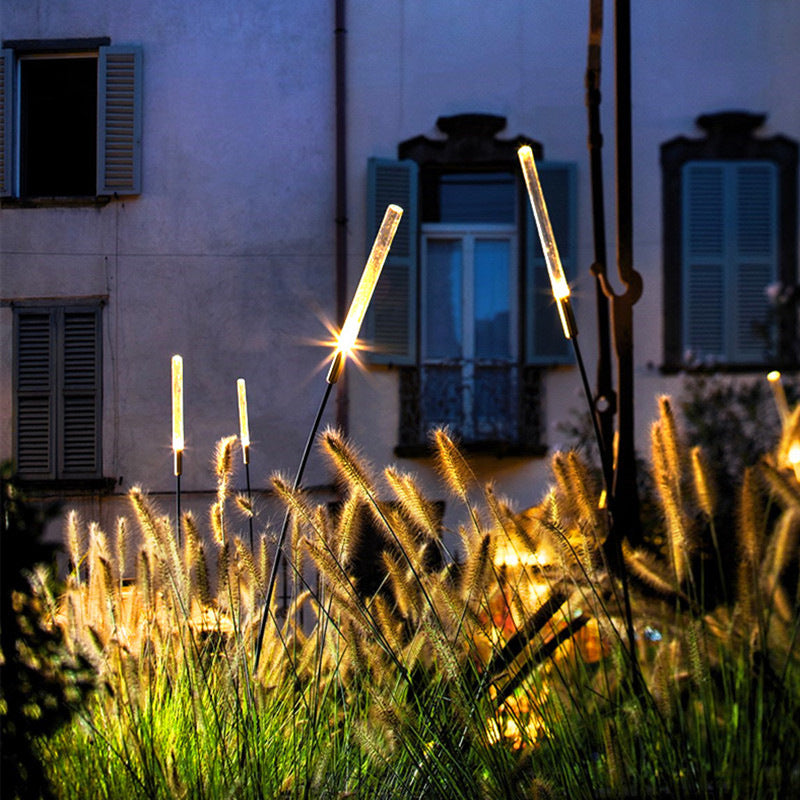 Lampe de pelouse extérieure solaire rose