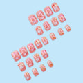 Stickers 24 Pièces de Nail Acrylique Court Carré pour Poisson Ocean 3D