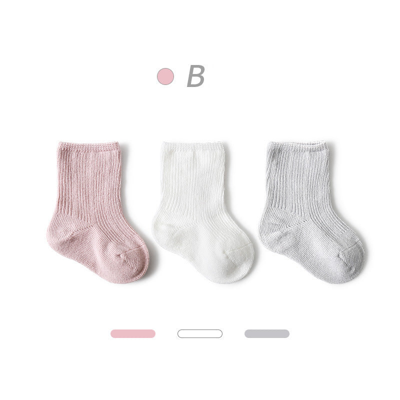 Bébé Style d'automne Chaussettes de jambe non étanches Couleur pure
