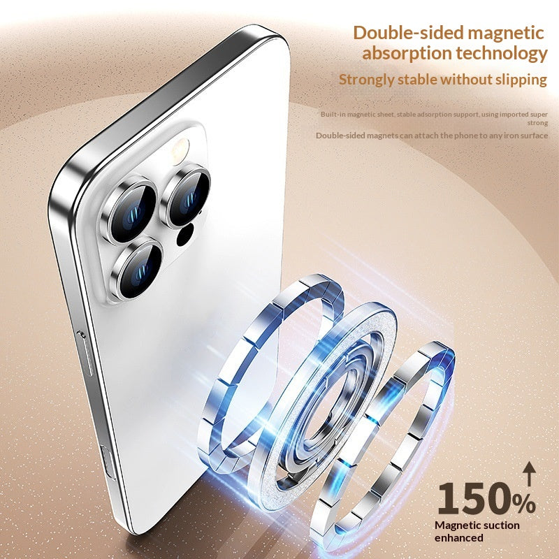 Double-sided magnetic powder phone holder