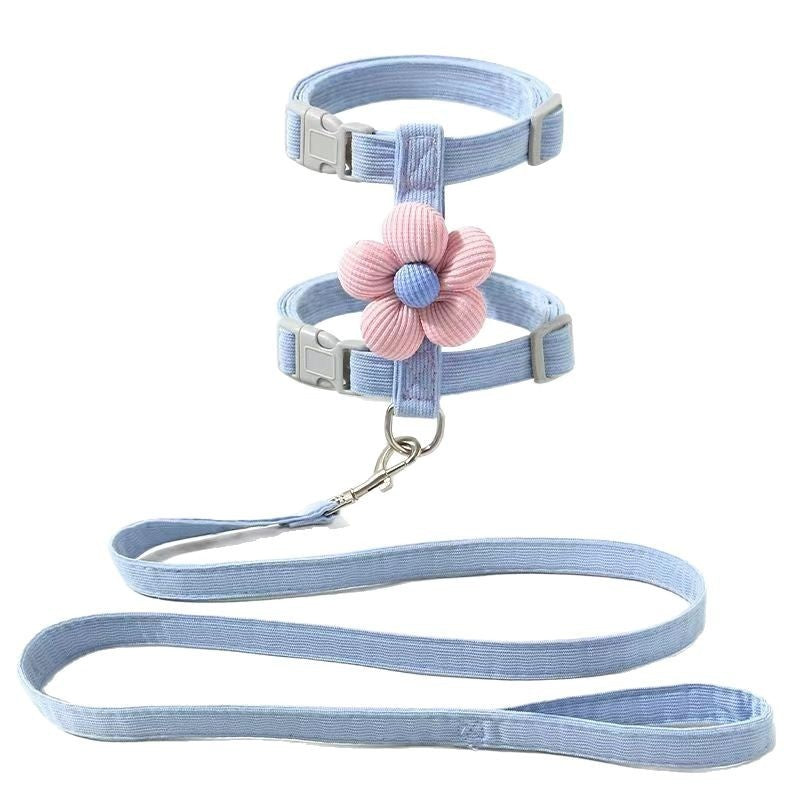 Cat Cartoon Leash Pour l'extérieur avec Ajusteur en forme de I pour prévenir l'évasion
