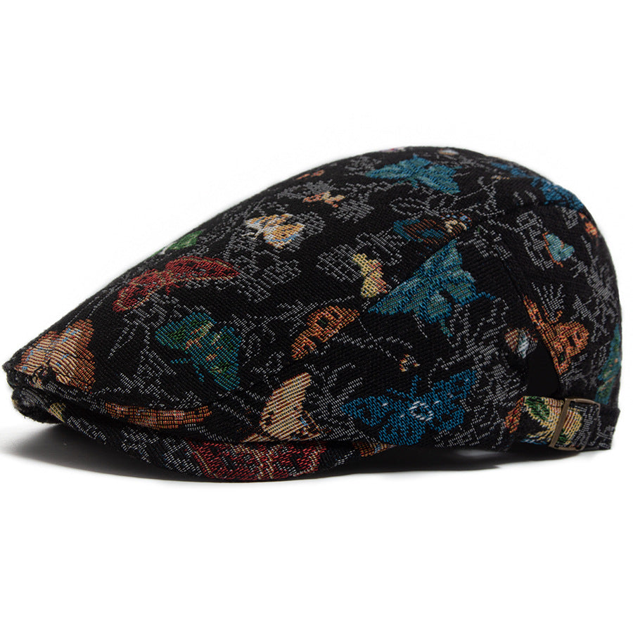 Chinese Style Chapeau Femmes Peaked Cap Personnalité Papillon Brodé Style ethnique